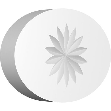 Ekena Millwork Standard Dalton Flower Rosette With Square Edge, 7"W x 4 3/4"H x 1"P ROSP070X048X100DAL09